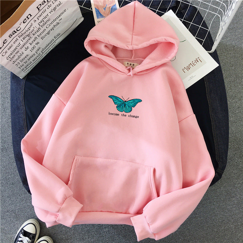 Loose Single Butterfly Autumn Winter Clothing