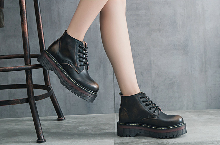 Women's Chunky Sole Martin Ankle Boots for Fall/Winter