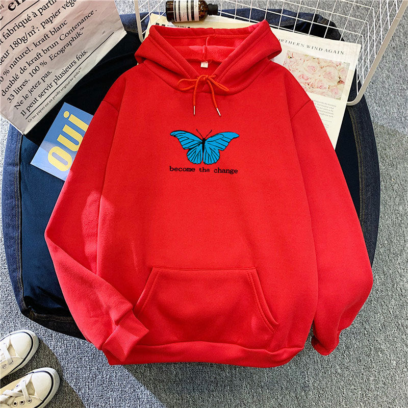 Loose Single Butterfly Autumn Winter Clothing