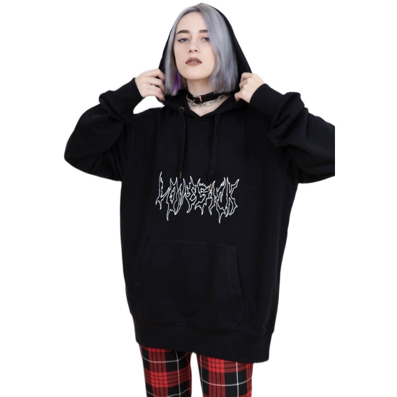Women's Hooded Sweatshirt - Loose Fleece Fall/Winter