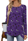 Women's Halloween Graphic Print Tunic Top