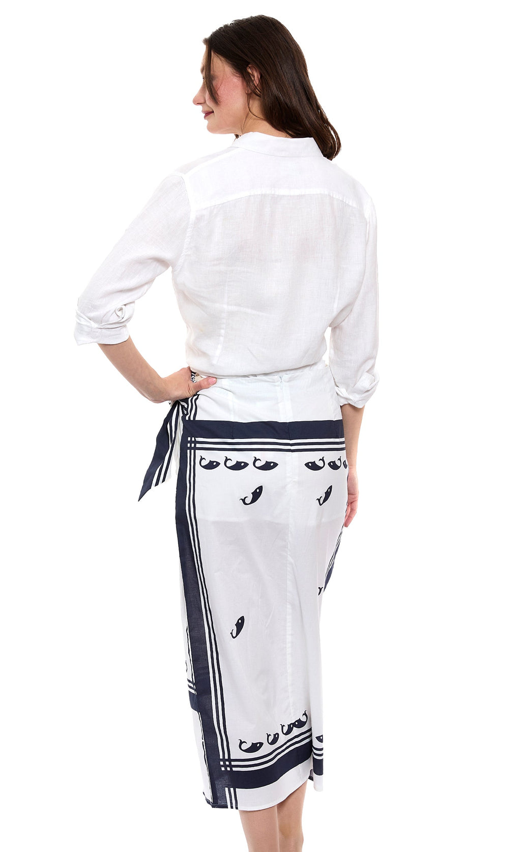 Sarong Skirt Whale Print