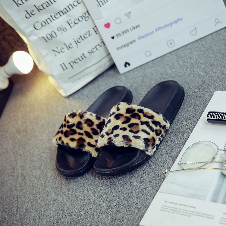 Plush Indoor Slippers for Fall and Winter