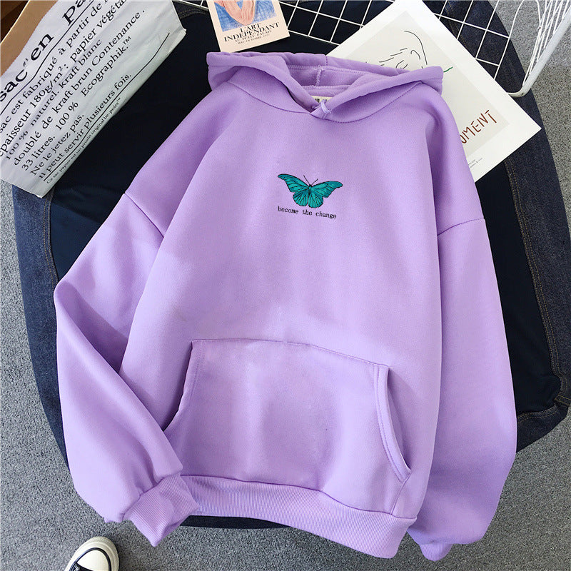Loose Single Butterfly Autumn Winter Clothing
