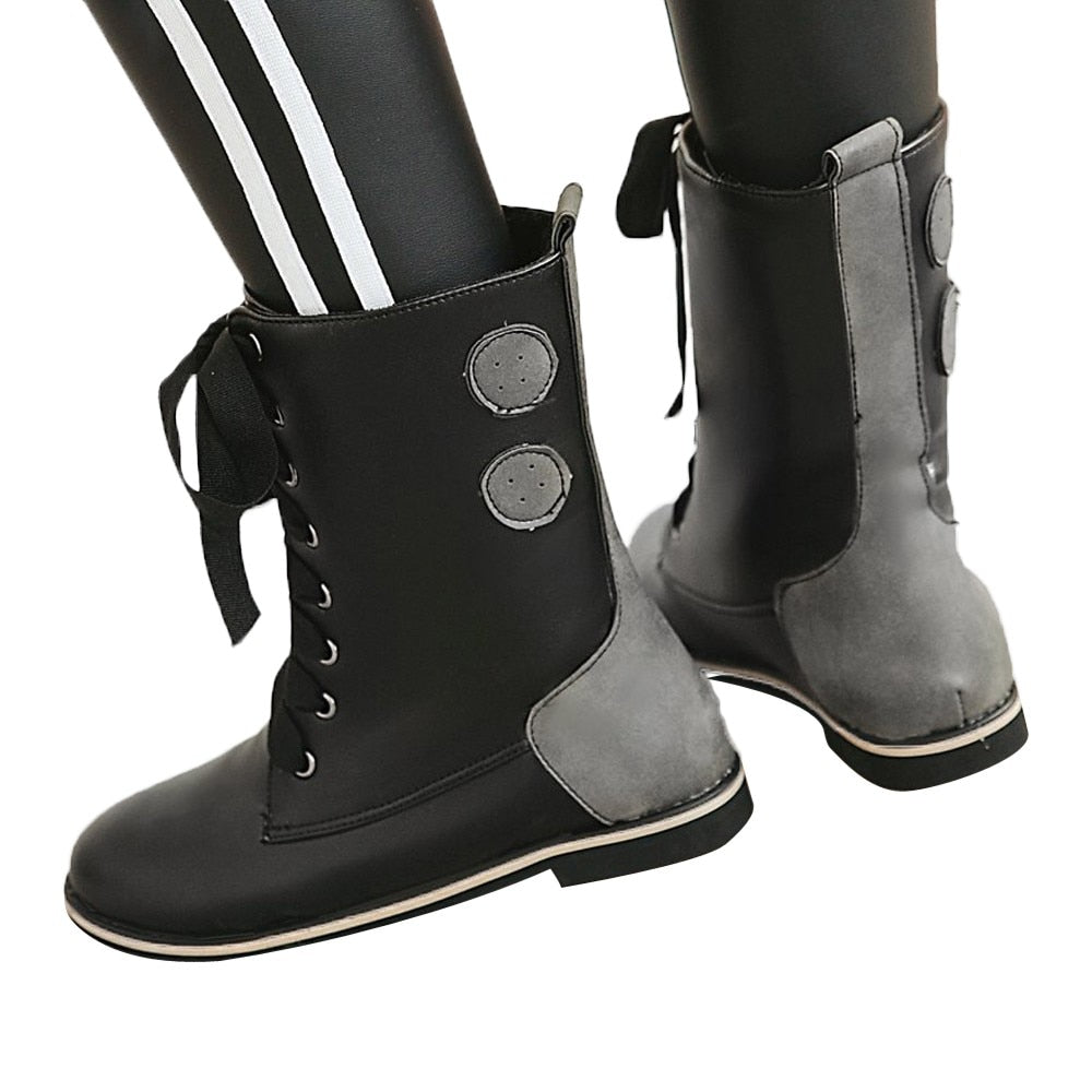 Color-Block Low Ankle Boots for Women (Fall/Winter)