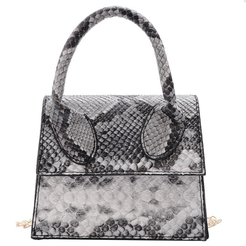Winter Snake Pattern Fashion Handbag for Ladies
