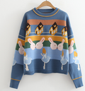 Multicolor Knit Sweater for Fall and Winter