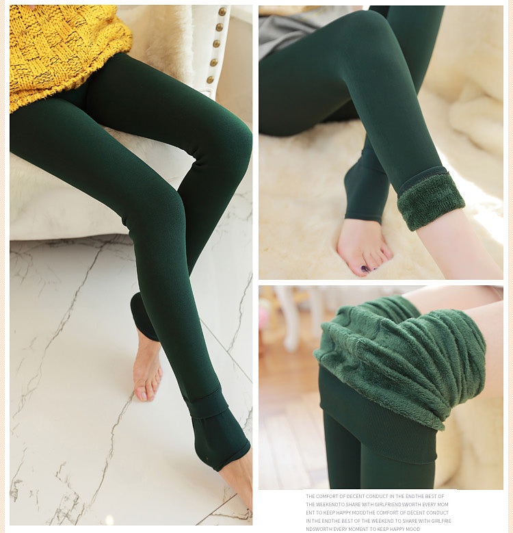 Thickened Fleece Leggings for Fall and Winter