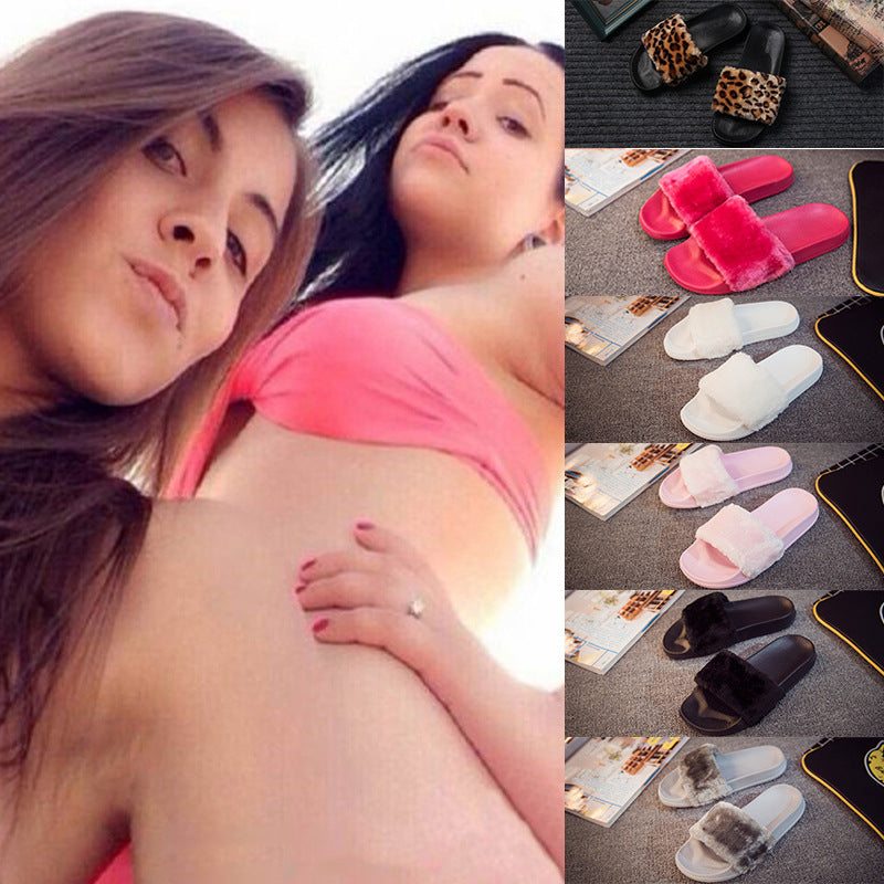 Plush Indoor Slippers for Fall and Winter