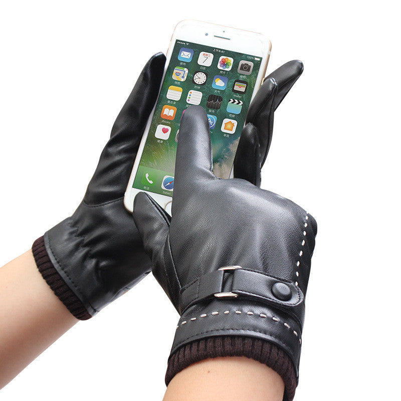 Women's Leather Touchscreen Gloves for Fall/Winter