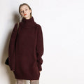 Women's Turtleneck Cashmere Sweater Dress