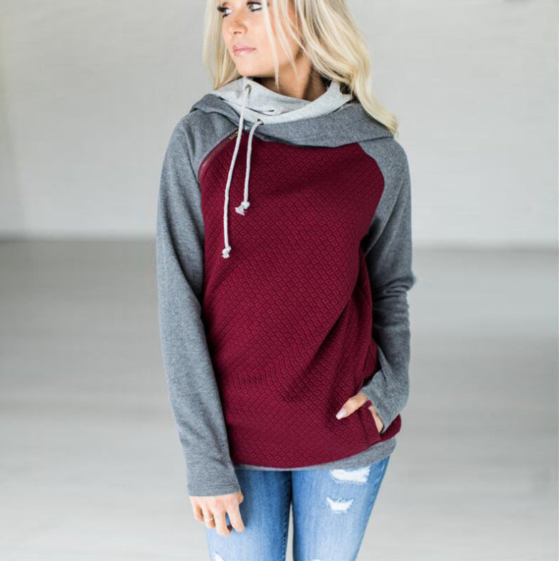 2017 Women's Fall/Winter Hooded Zip Sweatshirt