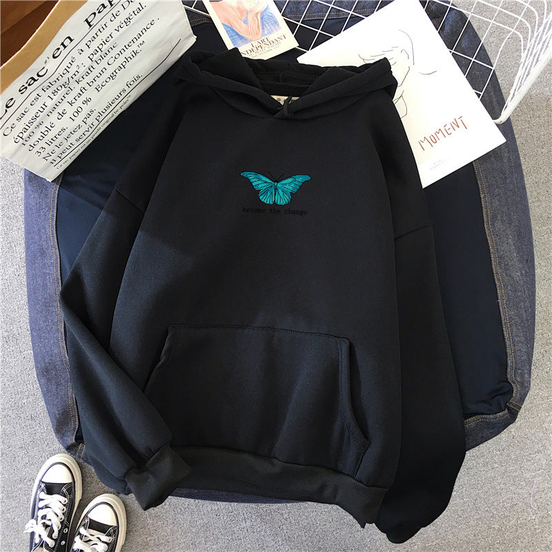 Loose Single Butterfly Autumn Winter Clothing