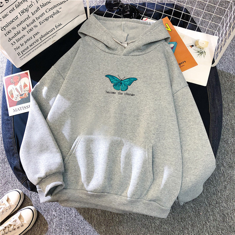 Loose Single Butterfly Autumn Winter Clothing